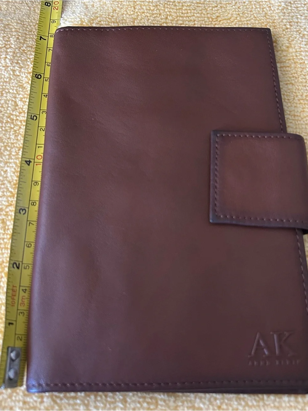 GUC Vintage Embossed AK Brown Leather Wallet